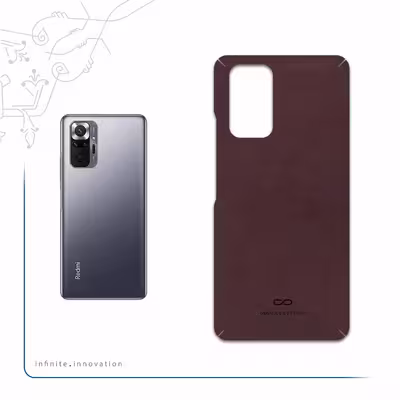 برچسب پوششی ماهوت مدل Matte-Dark-Brown-Leather مناسب برای گوشی موبایل شیائومی Redmi Note 10 Pro