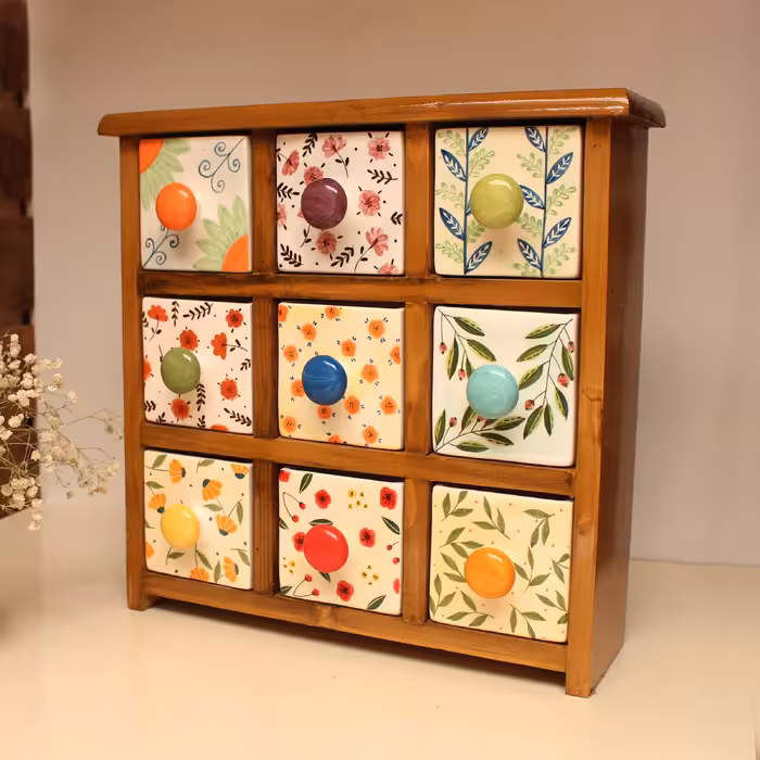 جا ادویه 9 پارچه مدل کشویی کد 09-02