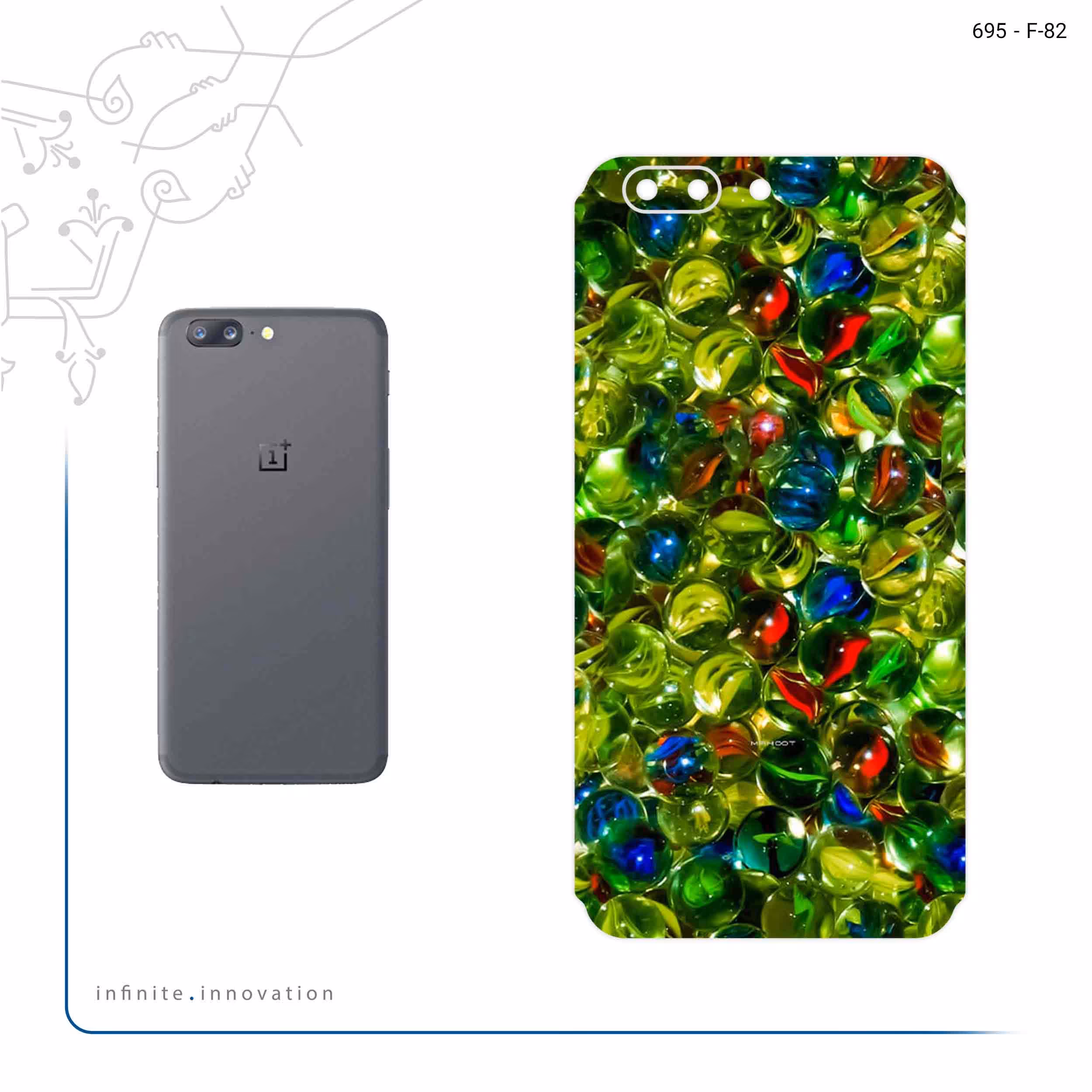 برچسب پوششی ماهوت مدل Marble Nostalgia مناسب برای گوشی موبایل وان پلاس 5