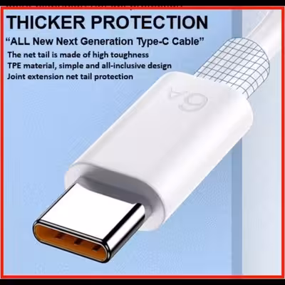 کابل تبدیل USB به USB-C  مدل 5A-Turbo طول 1 متر