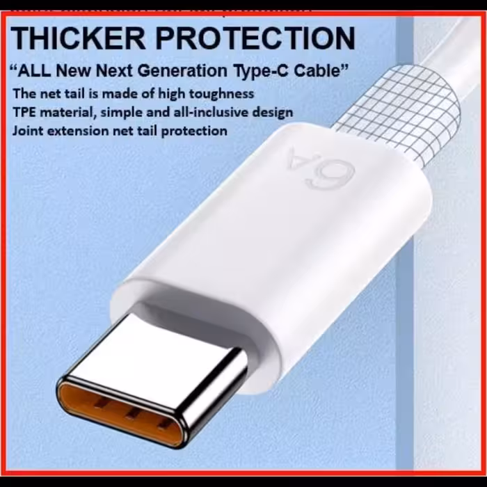 کابل تبدیل USB به USB-C  مدل 5A-Turbo طول 1 متر