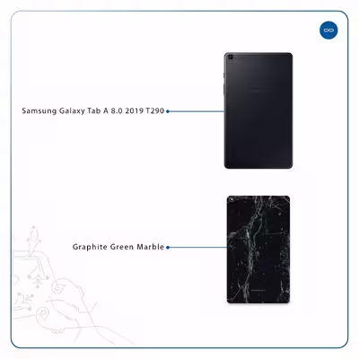 برچسب پوششی ماهوت مدل Graphite-Green-Marble مناسب برای تبلت سامسونگ Galaxy Tab A 8.0 2019 T290