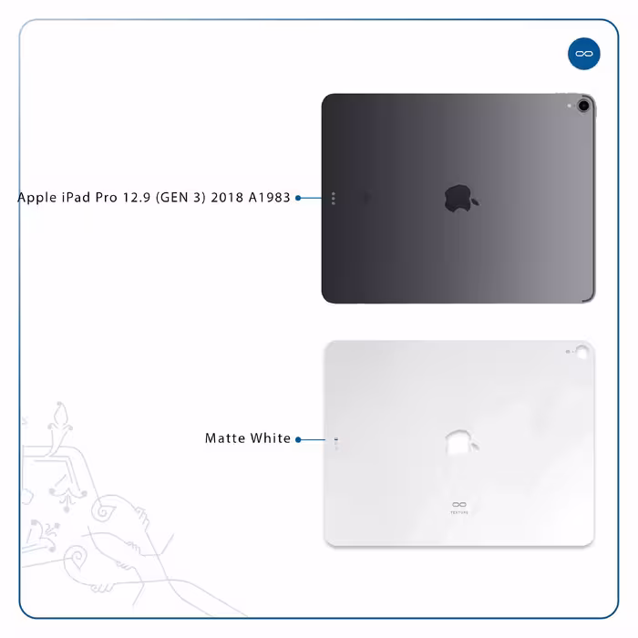 برچسب پوششی ماهوت مدل Matte-White مناسب برای تبلت اپل iPad Pro 12.9 (GEN 3) 2018 A1983