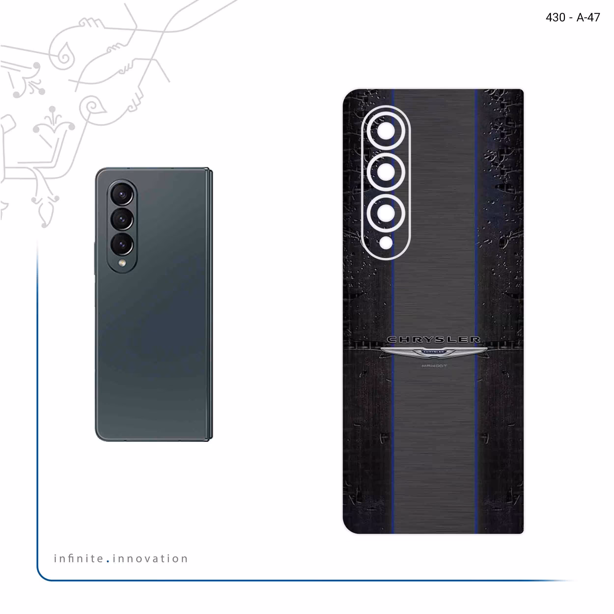 برچسب پوششی ماهوت مدل Chrysler مناسب برای گوشی موبایل سامسونگ Galaxy Z Fold4