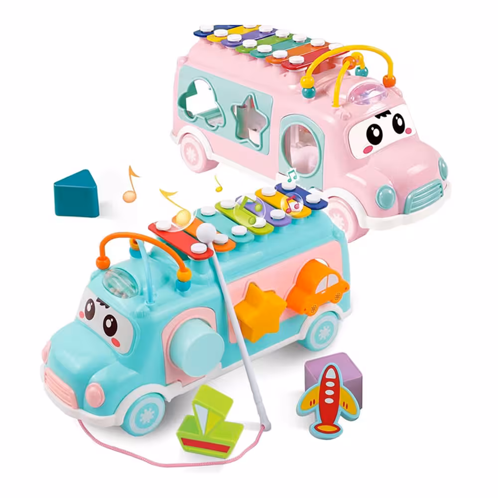 اسباب بازی بلز اتوبوس پازلی هانگر HUANGER کد 8019