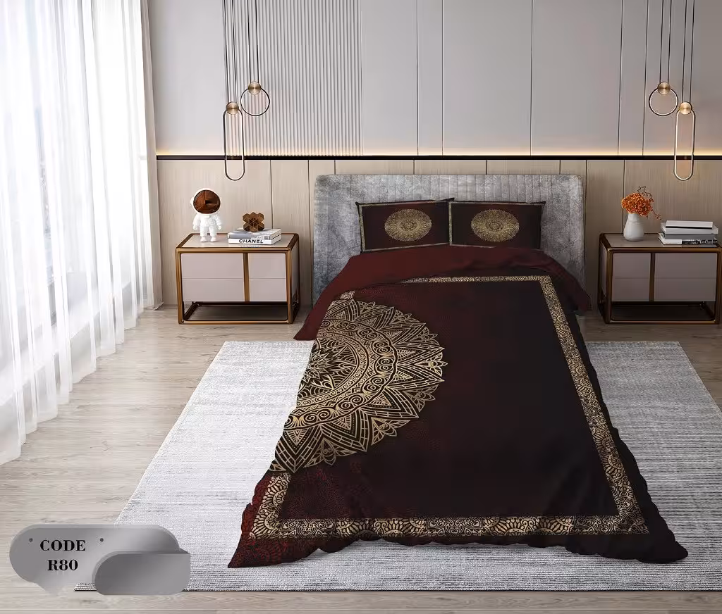 سرویس روتختی 1 نفره 4 تکه ابعاد 1.65 ×2.35 کشدار ضد حساسیت و عرق کد R80 | ست خواب و ست روتختی