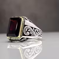 انگشتر گارنت طبیعی کد 12176