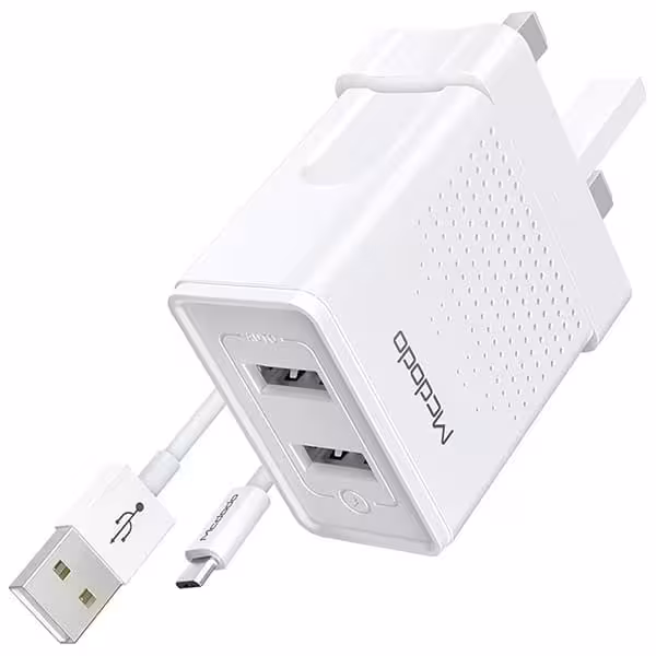 شارژر دیواری مک دودو مدل MCDODO CH-5721 به همراه کابل تبدیل microUSB