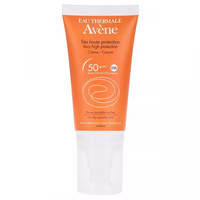 کرم ضد آفتاب اَون Avene با SPF50 مخصوص پوست خشک و حساس حجم 50 میل