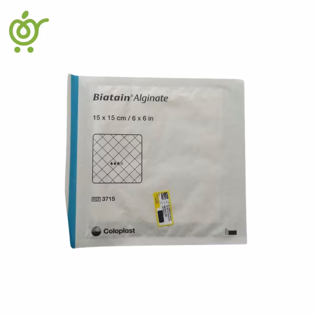 پانسمان آلژینات بیاتین 15*15 کلوپلاست (3715) Biatain Alginat (تاریخ 2028/02/24) | فروشگاه اینترنتی سیب 115