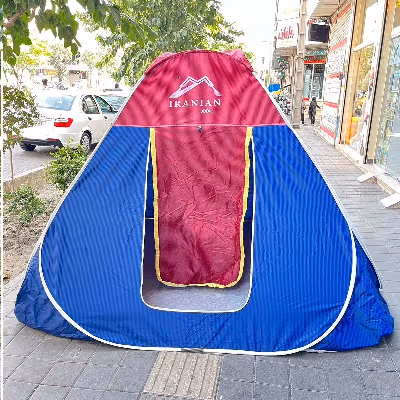 چادر مسافرتی 12 نفره مدل فنری تاشو کف ضخیم سفری ماشین صندلی موتور خودرو کد58