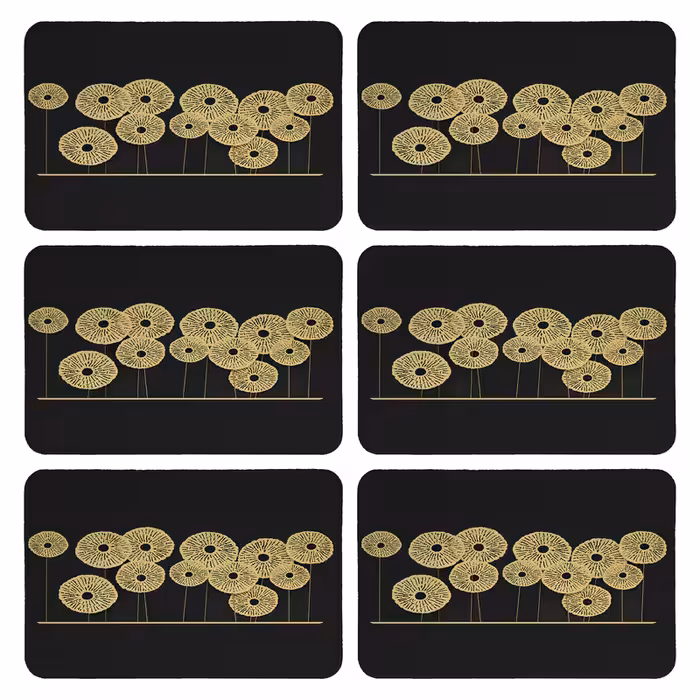 زیربشقابی طرح گل کد 8889 بسته 6 عددی | کالا مکس