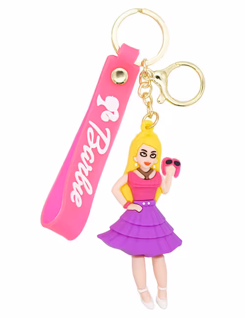 جاکلیدی سیلیکونی فانتزی طرح باربی کد D