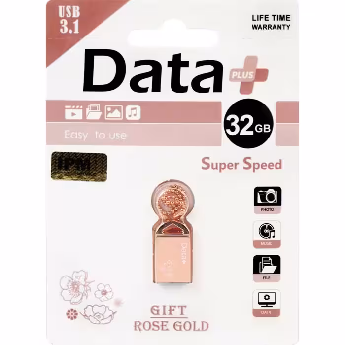 فلش 32 گیگ دیتا پلاس Data  Gift Rose Gold USB3.1