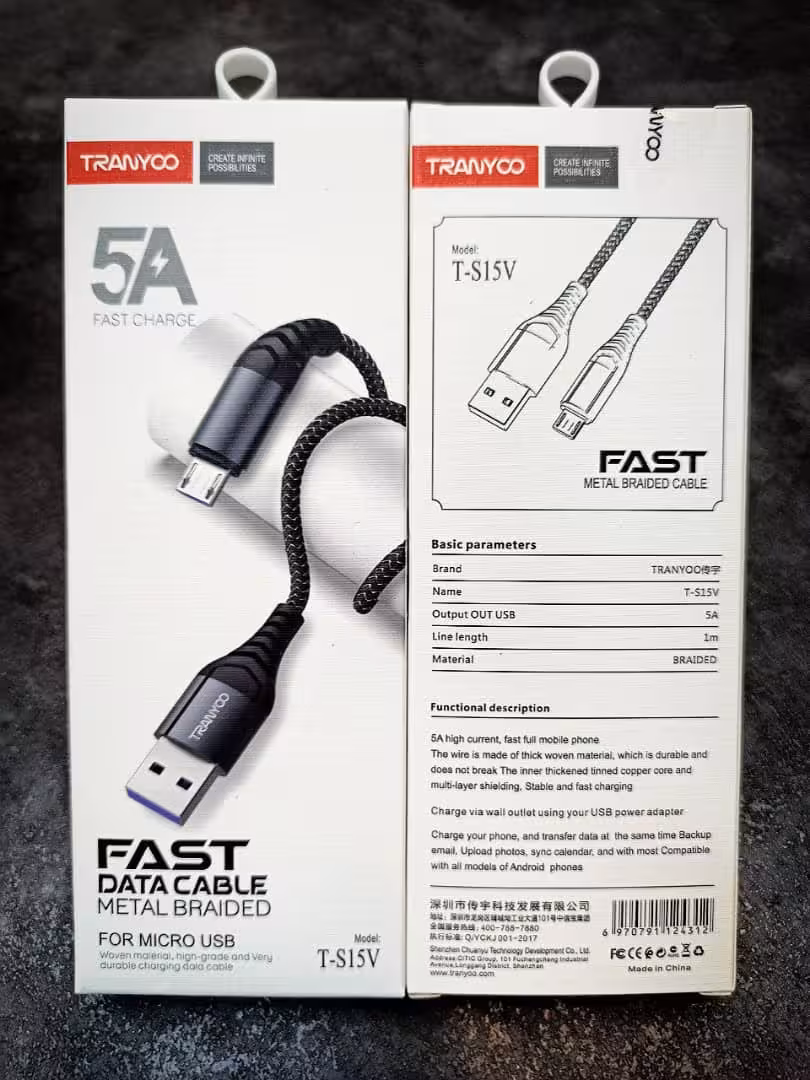 کابل شارژ برند TRANYOO مدل S15V