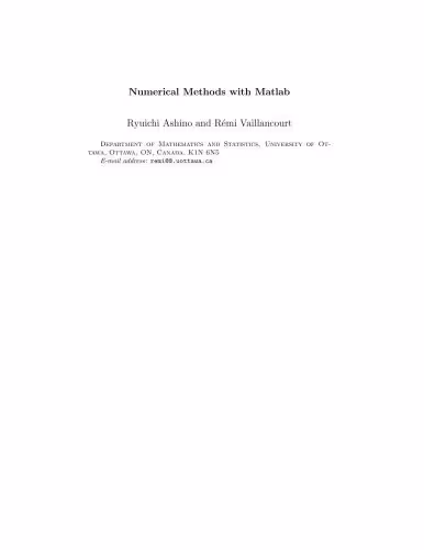 خرید و دانلود نسخه کامل کتاب Numerical Methods with Matlab