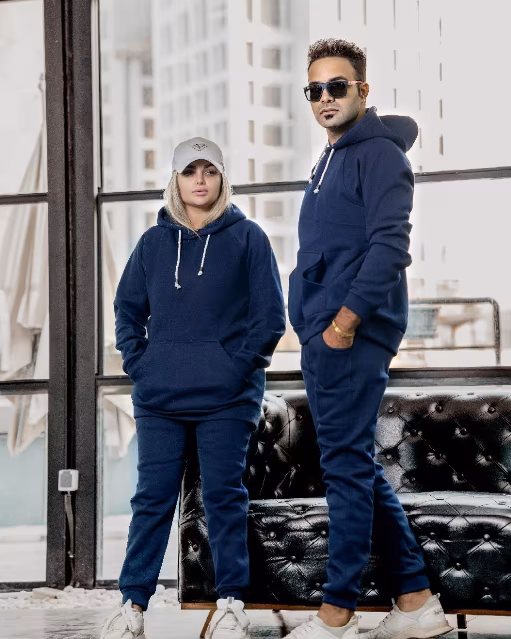 هودی شلوار زنانه و مردانه به صورت تک جنس دورس پشت کرکی زخیم