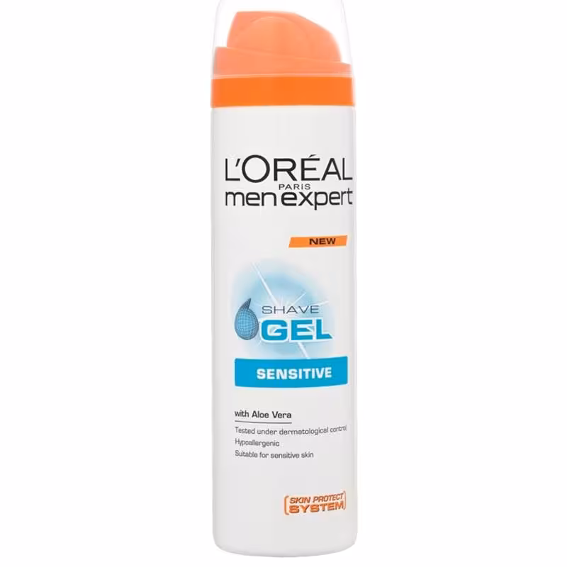 ژل اصلاح لورآل سری Men Expert مدل Sensitive حجم 200 میلی لیتر | LOreal Men Expert Sensitive Shave Gel 200 ml