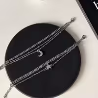 دستبند ست ماه و ستاره برجسته