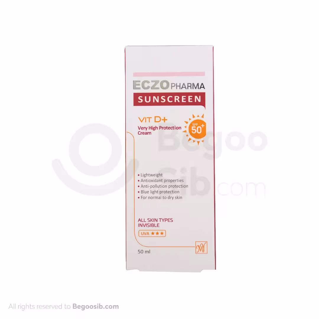 کرم ضد آفتاب اگزوفارما SPF50 بی رنگ انواع پوست مای 50 میلی لیتری