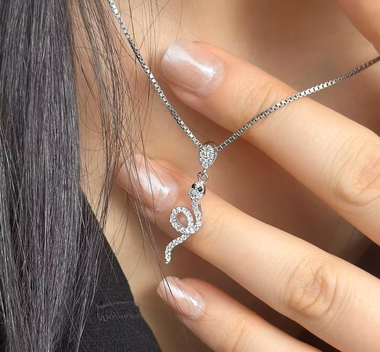 گردنبند زنانه نقره کد 20395