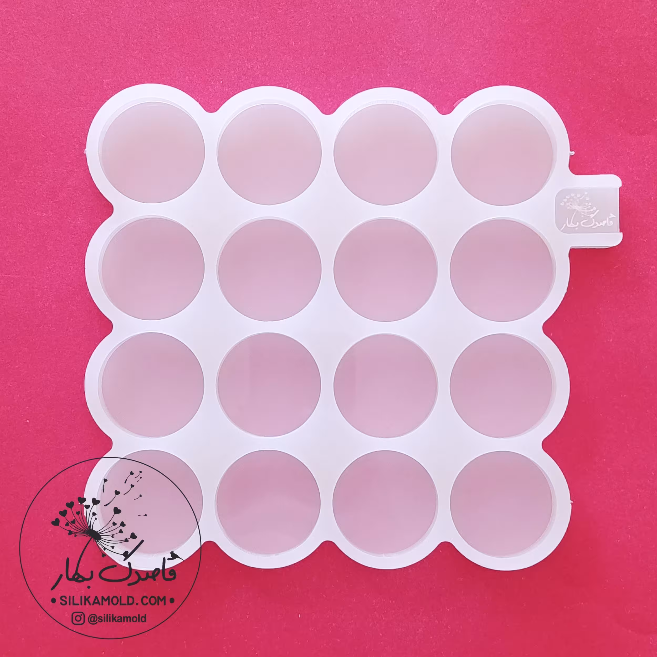قالب دو بعدی شکلات طرح دایره (16 تایی)