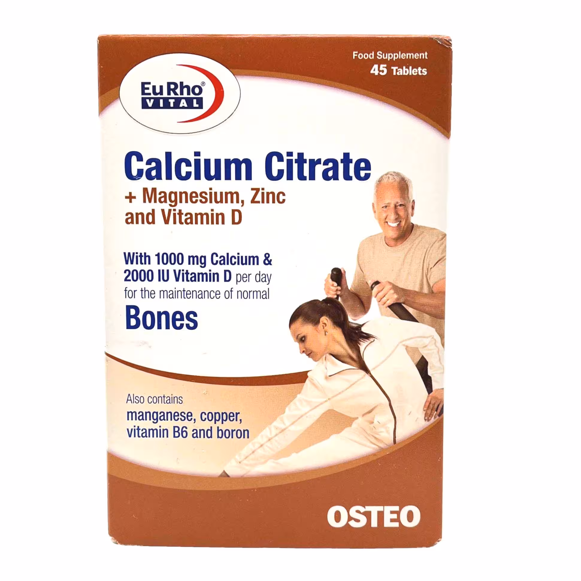 قرص کلسیم سیترات  منیزیم،روی و ویتامین دی یوروویتال