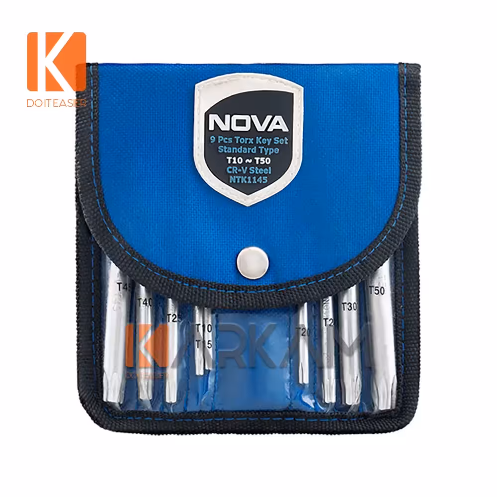 آچار آلن ستاره 9 عددی کوتاه کیفی NTK-1145 نوا