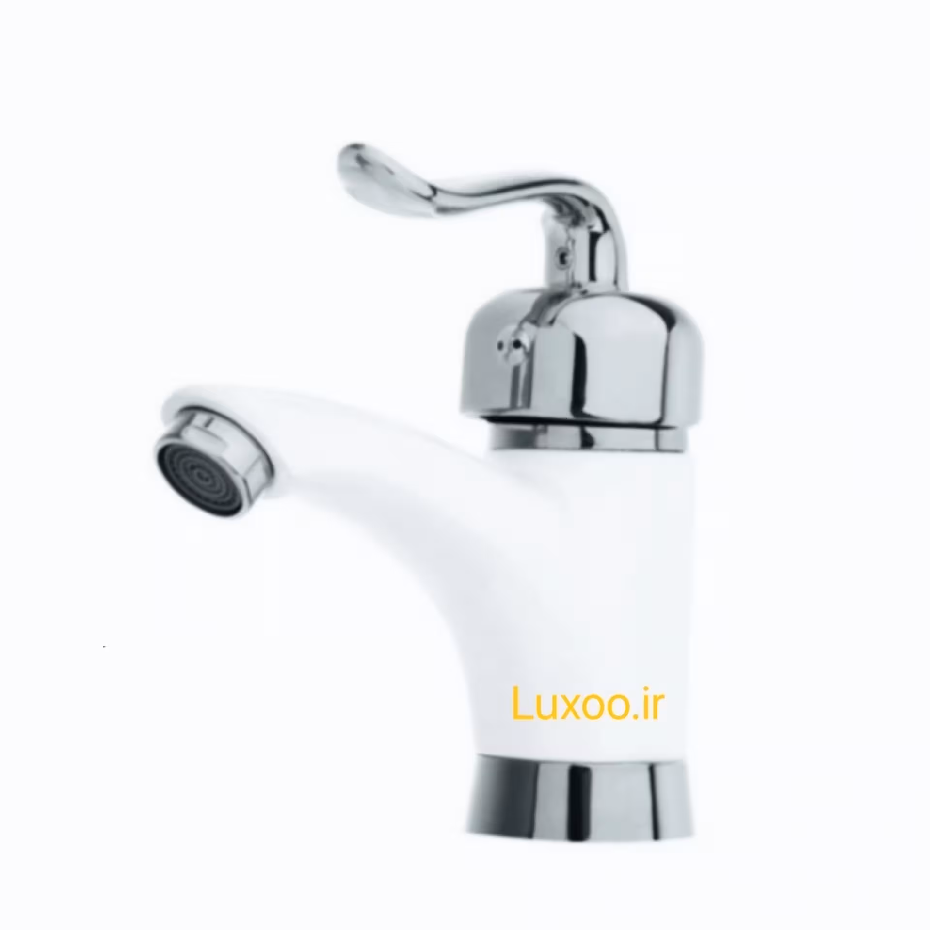 شیر روشویی مدل قاصدک قلیونی سفید کروم