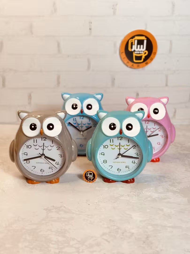 ساعت روميزى و ديوارى زنگ دار طرح جغد كد 8606