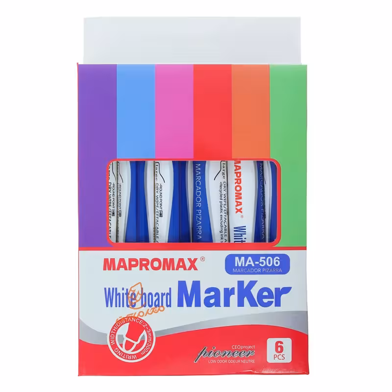 قیمت و خرید  ماژیک وایت برد 6 رنگ AM-506 ماپرومکس MAPROMAX