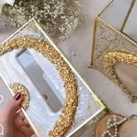 سطل وجادستمال کاغذی شیشه ای رزینی