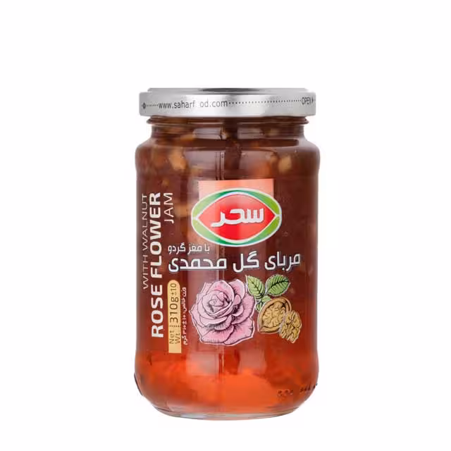 مربا گل محمدی با مغز گردو سحر 310 گرمی