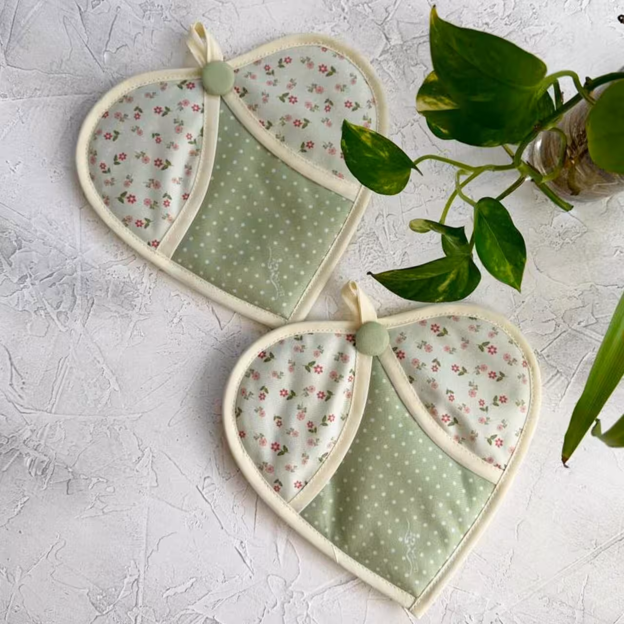 دستگیره قلبی مخمل نسوز مدل آنا طرح 43