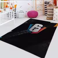 فرشینه رینبو سیکس با زمینه مشکی WAs-3552