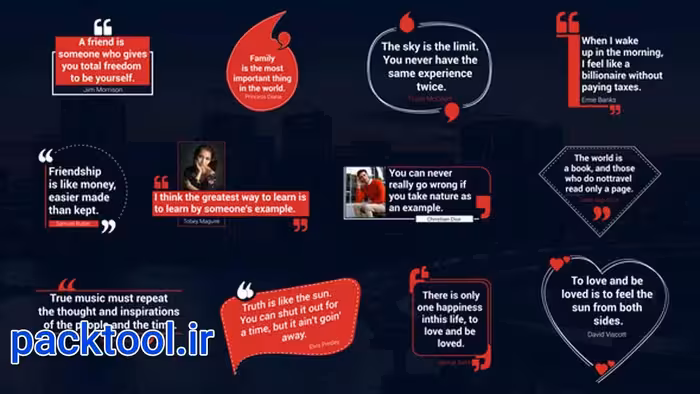 دانلود پروژه آماده پریمیر پرو پک متن های نقل قول مینیمال Minimal Text Quotes - پک تول