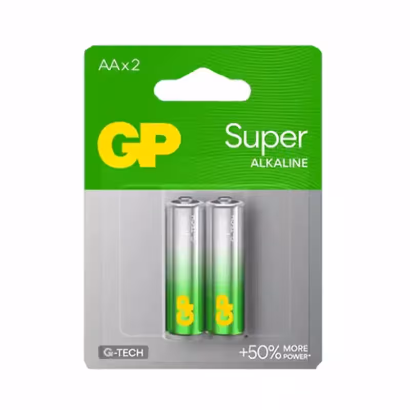 باتری قلمی 2 عددی GP مدل SUPER alkaline کد GP15AETA21