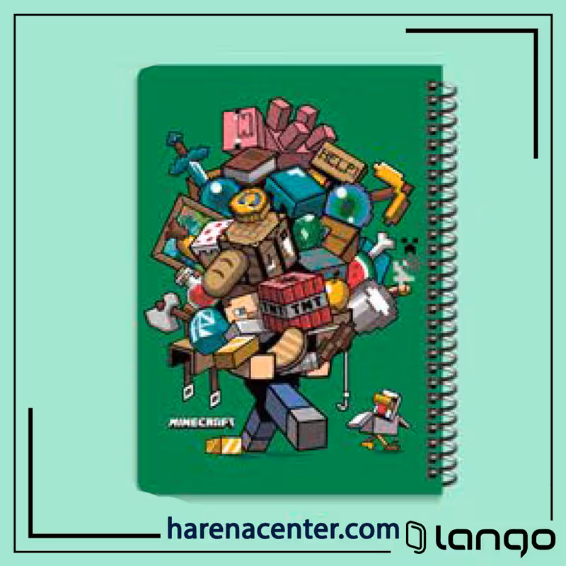 دفتر مدرسه طرح اسبابکشی ماینکرفت برند لانگو
