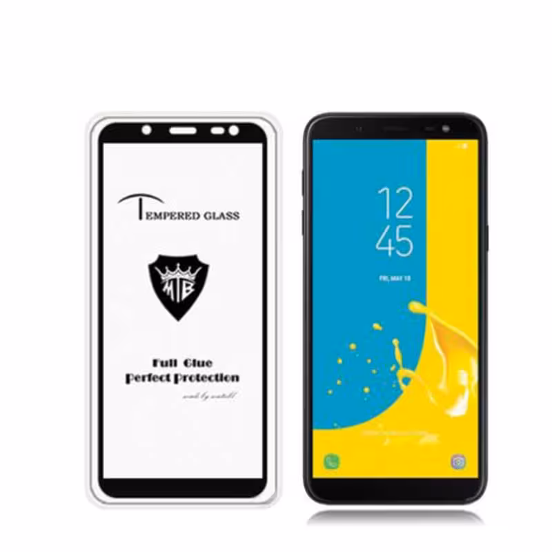 محافظ صفحه نمایش شیشه ای تمپرد full cover samsung galaxy j6