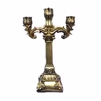 شمعدان  مدل 3 شعله گل دار کد 1