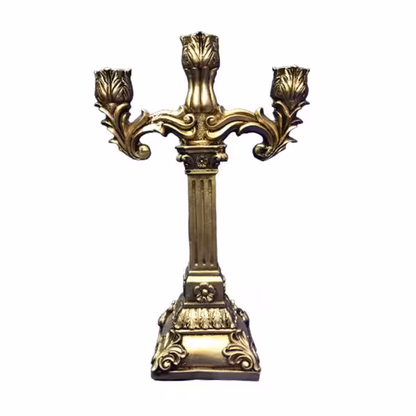 شمعدان  مدل 3 شعله گل دار کد 1