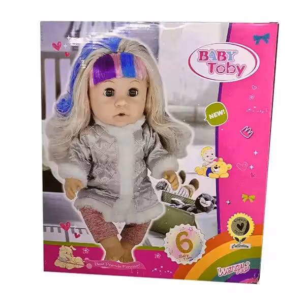 عروسک مدل baby toby کد 006 ارتفاع 30 سانتی متر