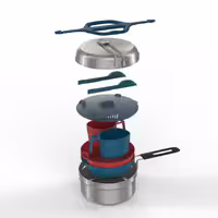 ست ظروف کمپینگ دو نفره کچوا مدل MH500 1.6 0.5L