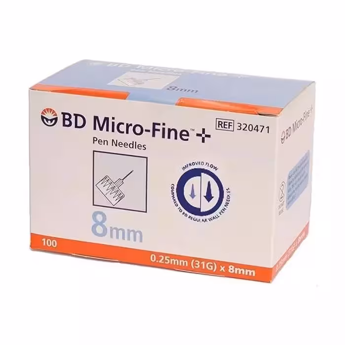 سرسوزن تزریق انسولین BD گیج 31 طول 4 میلی متر