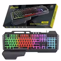 کیبورد سیمدار،گیمینگ ،مولتی مدیا،ضدآب ELEVEN GK102