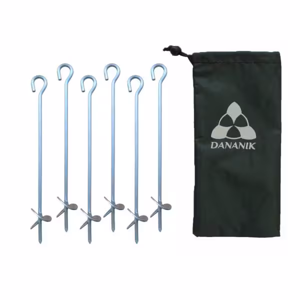 میخ چادر دانانیک مدل MK320F بسته 6 عددی