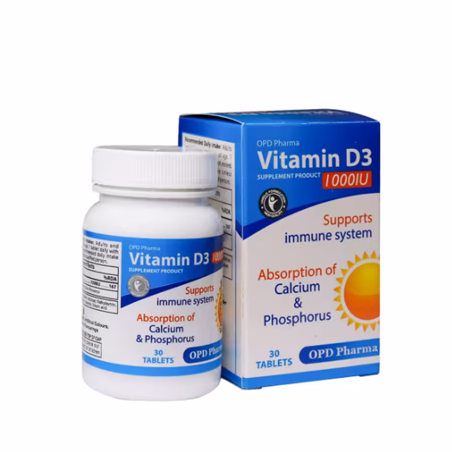 قرص ویتامین D3 1000 واحد او پی دی فارما 60عدد