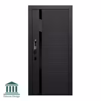 درب لابی ورودی چوبی با رنگ تیره کد 1163