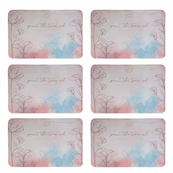 زیربشقابی طرح گل کد 8065 بسته 6 عددی | کالا مکس