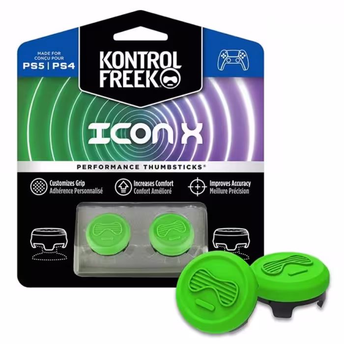 KontrolFreek Icon X Performance Thumbsticks for PlayStation – Green